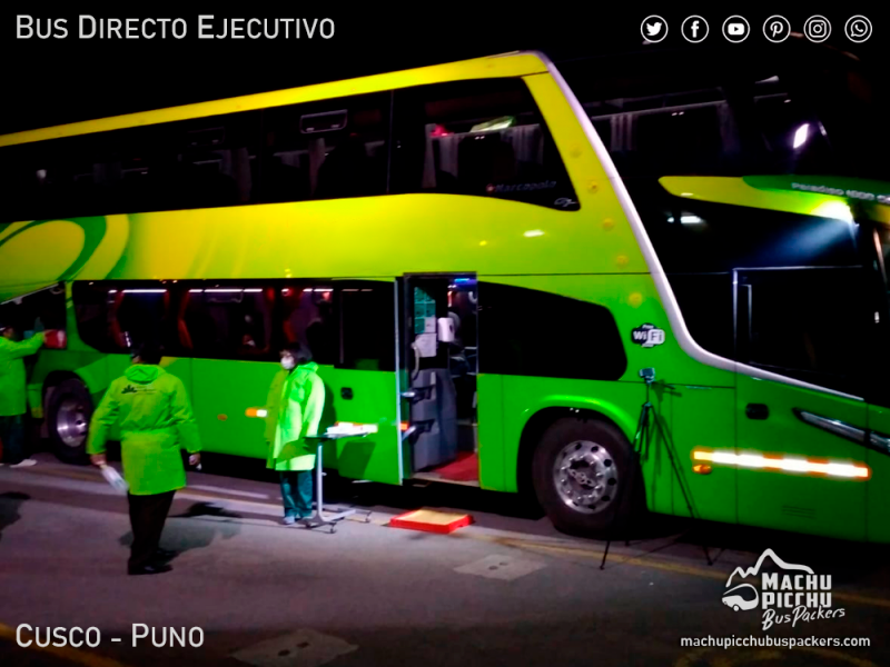 Bus Directo Cusco a Puno (Cama 160° Zona VIP - Noche 22:00 hrs)