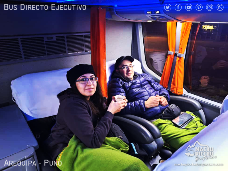 Bus Directo Arequipa a Puno (Cama 160° Zona VIP - Noche 22:30 hrs)